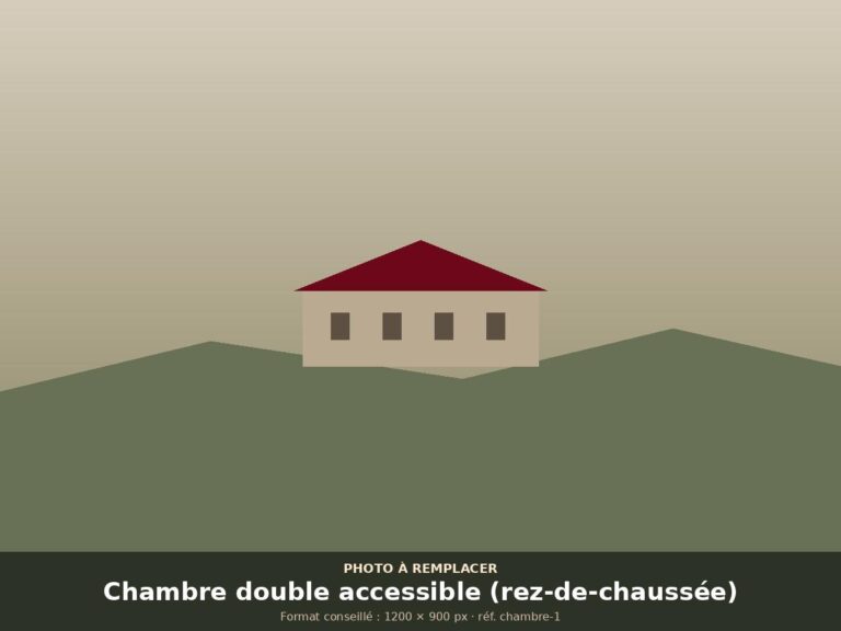 Chambre double accessible aux personnes à mobilité réduite