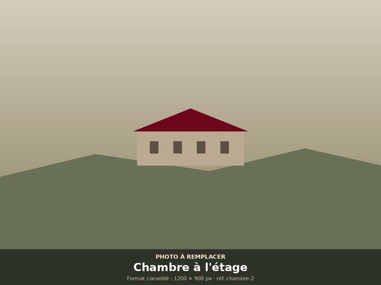 Chambre à l'étage du gîte