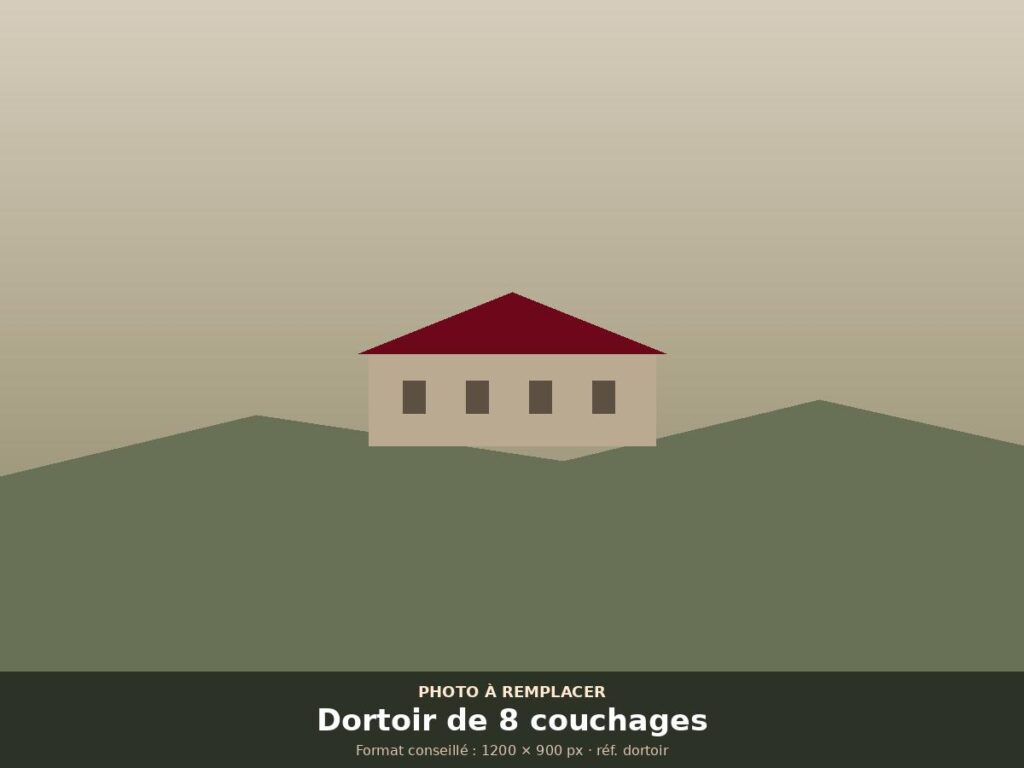 Dortoir de huit couchages