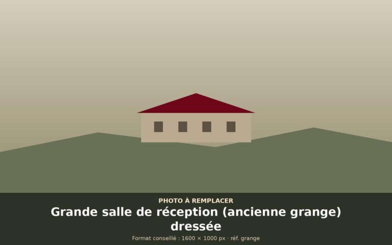 Grande salle de réception pouvant accueillir 200 personnes