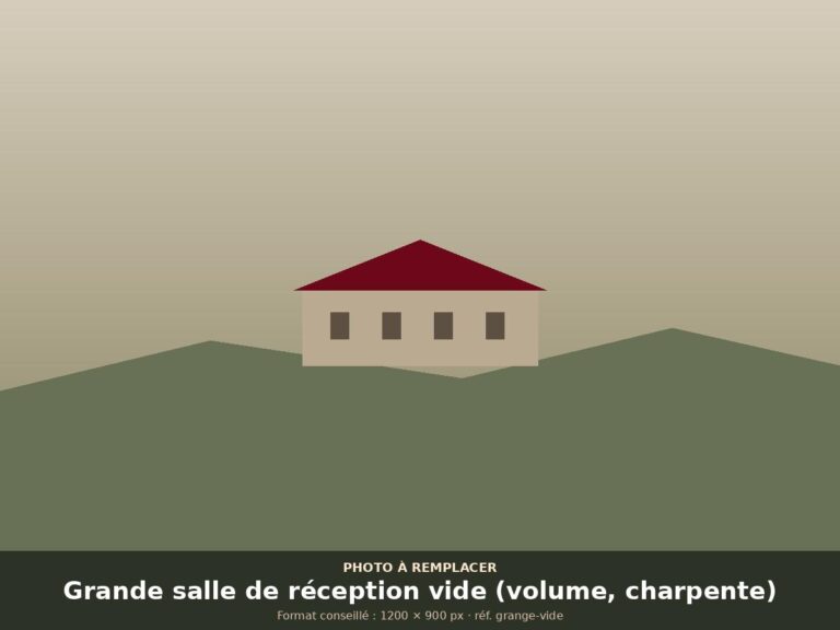 Volume de l'ancienne grange aménagée en salle de réception